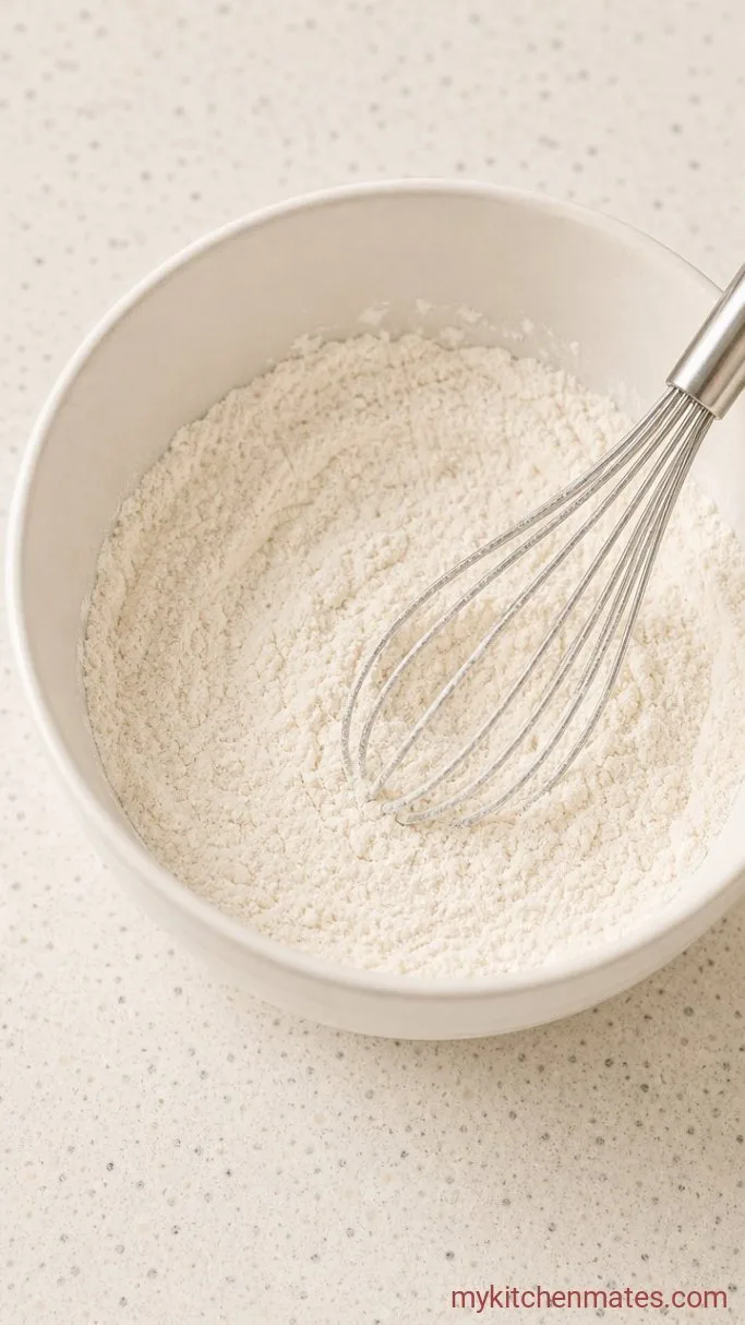Soft & Chewy Sourdough Peanut Butter Cookies Step 1: Whisk the Dry Ingredients