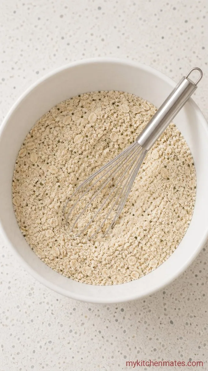 Fluffy Greek Yogurt Blueberry Protein Muffins Step 1: Whisk the Dry Ingredients