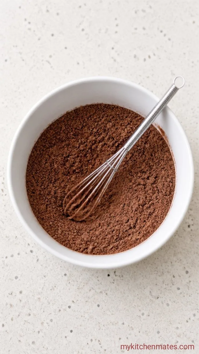 Creamy 5-Minute Protein Hot Chocolate Step 1: Whisk the Dry Ingredients