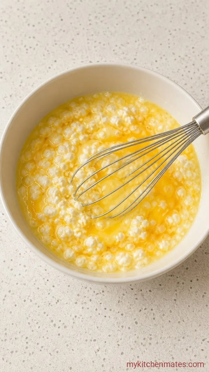 Step 1: Whisk the Eggs and Cottage Cheese