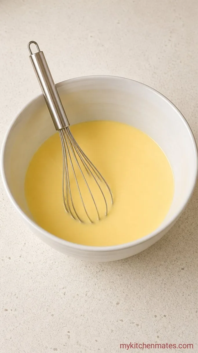 5-Minute Prep Bisquick Quiche Step 1: Whisk the Eggs and Wet Ingredients
