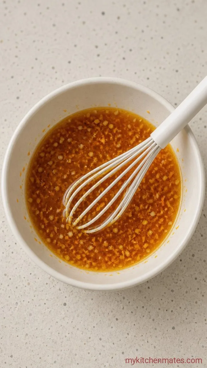 Sticky Orange Chicken Marinade Step 1: Whisk the Marinade
