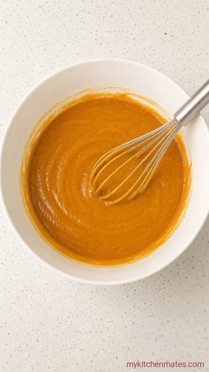 Quick and Moist Mini Pumpkin Bread Loaves Step 1: Whisk the Wet Ingredients