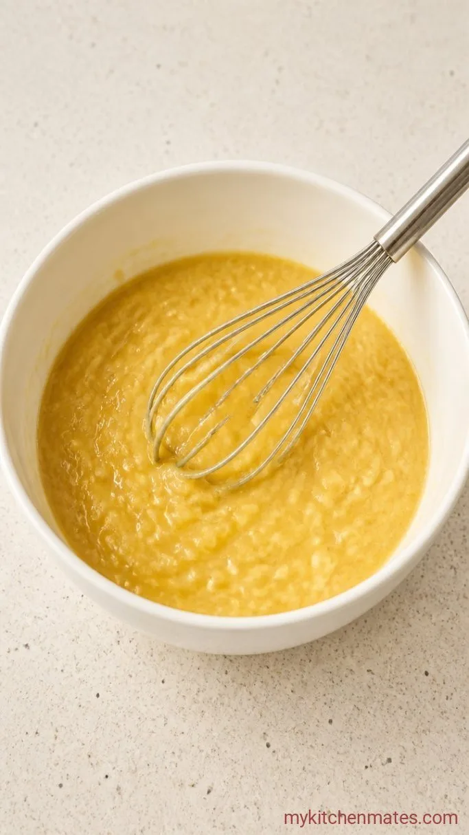 Nutella Banana Bread with a Chocolate Hazelnut Swirl Step 1: Whisk the Wet Ingredients