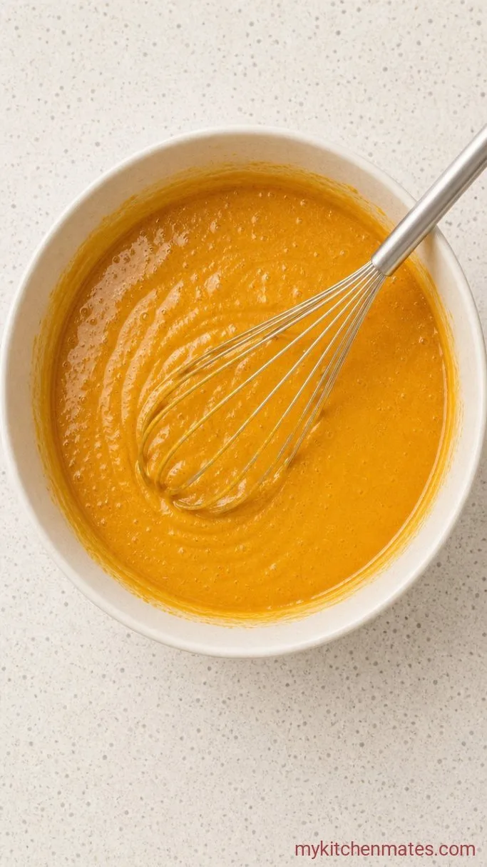 Moist Vegan Pumpkin Bread (One Bowl) Step 1: Whisk the Wet Ingredients
