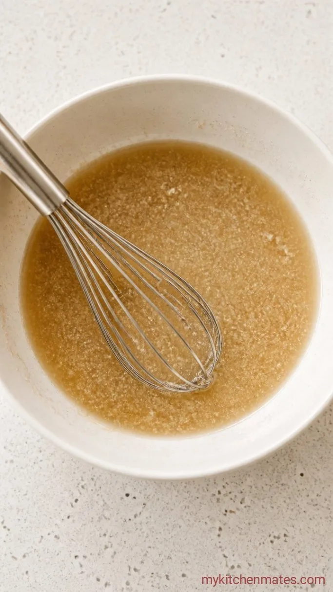 Clumpy Sourdough Discard Granola Step 1: Whisk the Wet Mixture