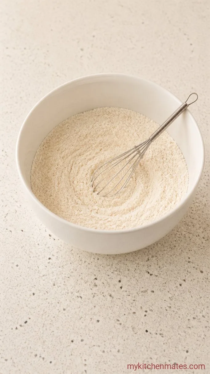Flaky Gluten Free Dairy Free Biscuits Step 1: Whisk Together the Dry Ingredients