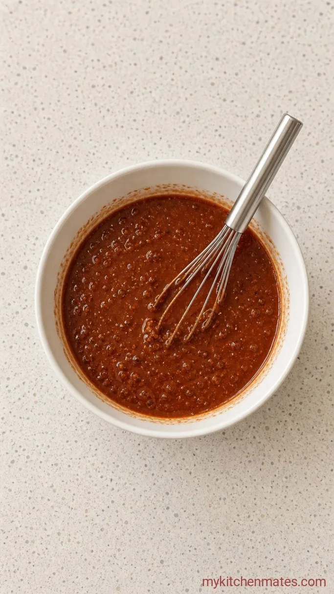 Smoky, Tangy Bourbon BBQ Sauce Step 1: Whisk Together the Ingredients