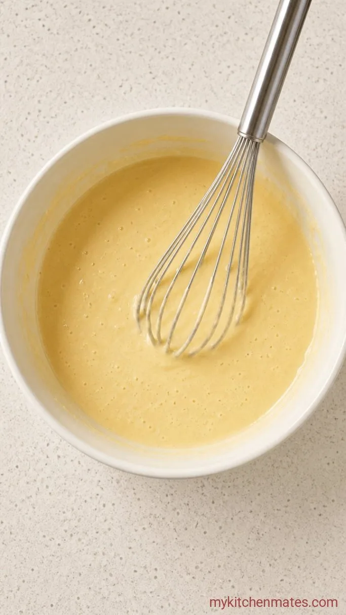 Waffle Ice Cream Sundaes in 15 Minutes Step 1: Whisk Together the Waffle Batter