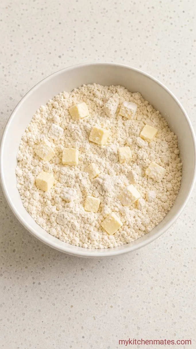 Flaky Gluten Free Biscuits Step 1: Work the Butter into the Flour