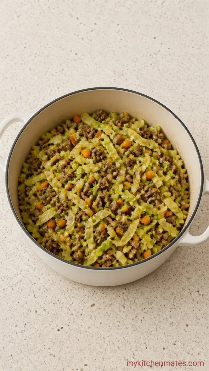 Easy Stuffed Cabbage Soup (One Pot, No Rolling) Step 2: Add the Cabbage and Carrot