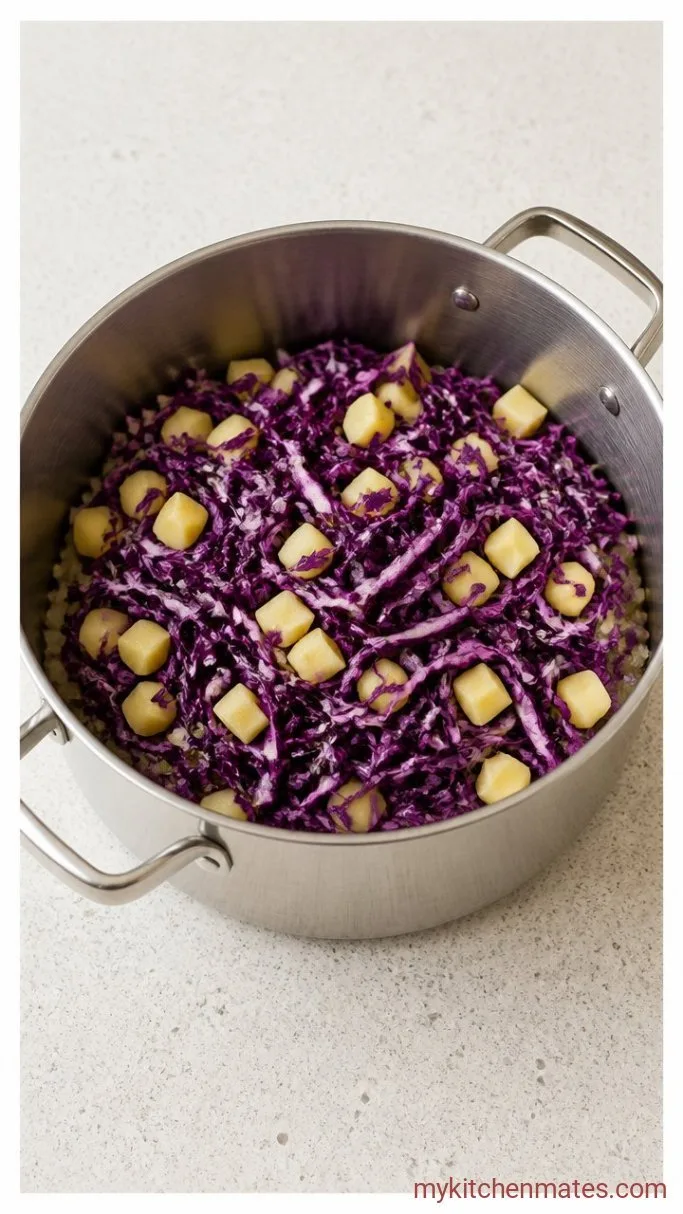 Step 2: Add the Cabbage and Potato