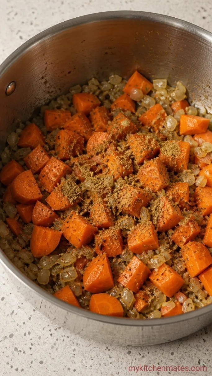 Step 2: Add the Carrots and Spices