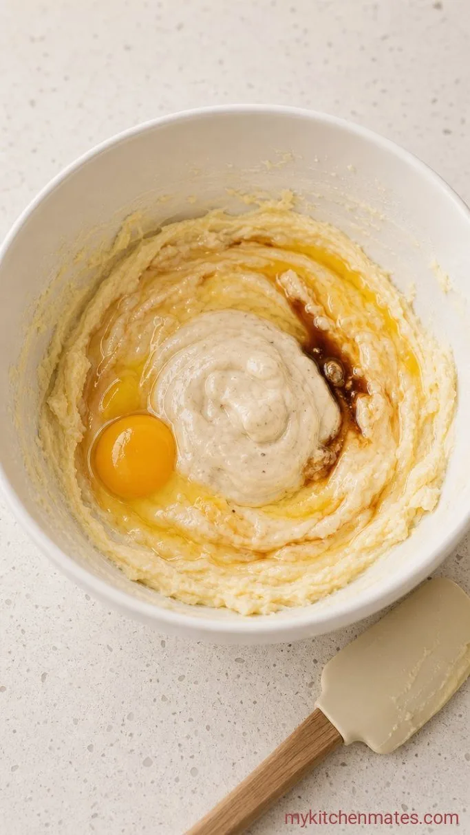 Step 2: Add the Discard, Egg, and Vanilla