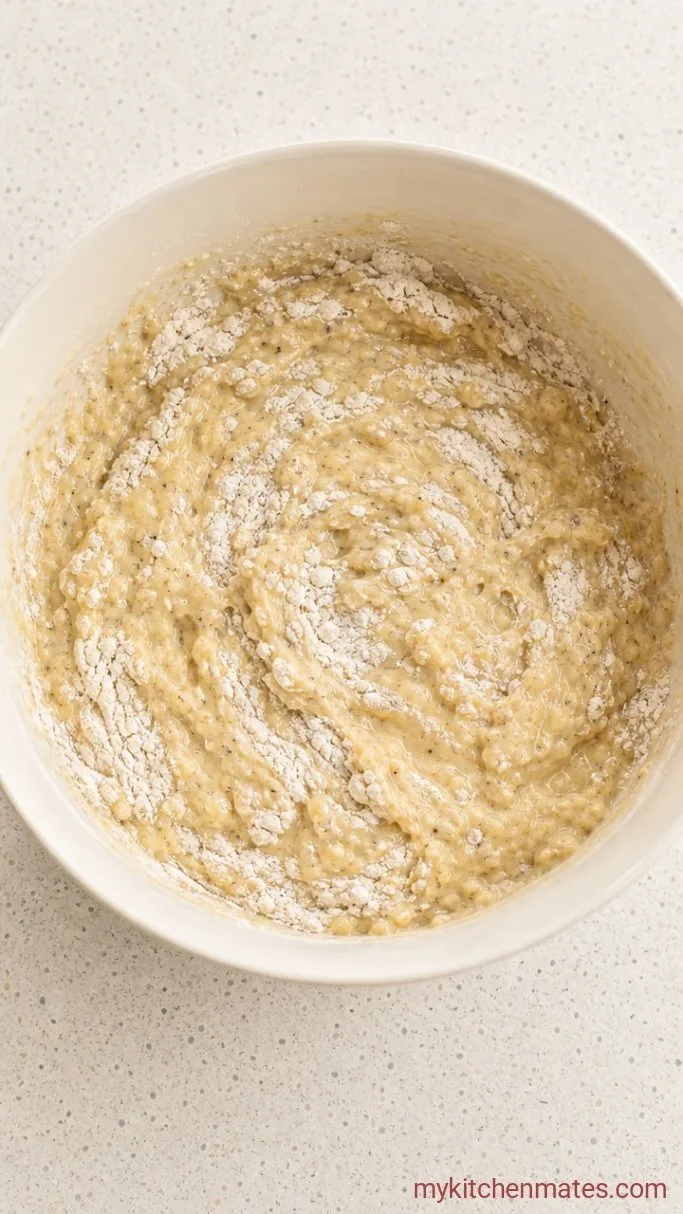 Set It and Forget It: Bread Machine Banana Bread Step 2: Add the Dry Ingredients and Fold