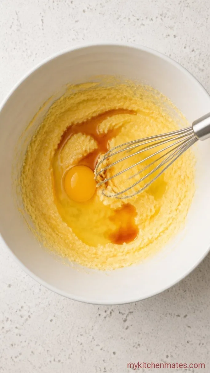 Soft Keto Sugar Cookies with Almond Flour Step 2: Add the Egg and Vanilla