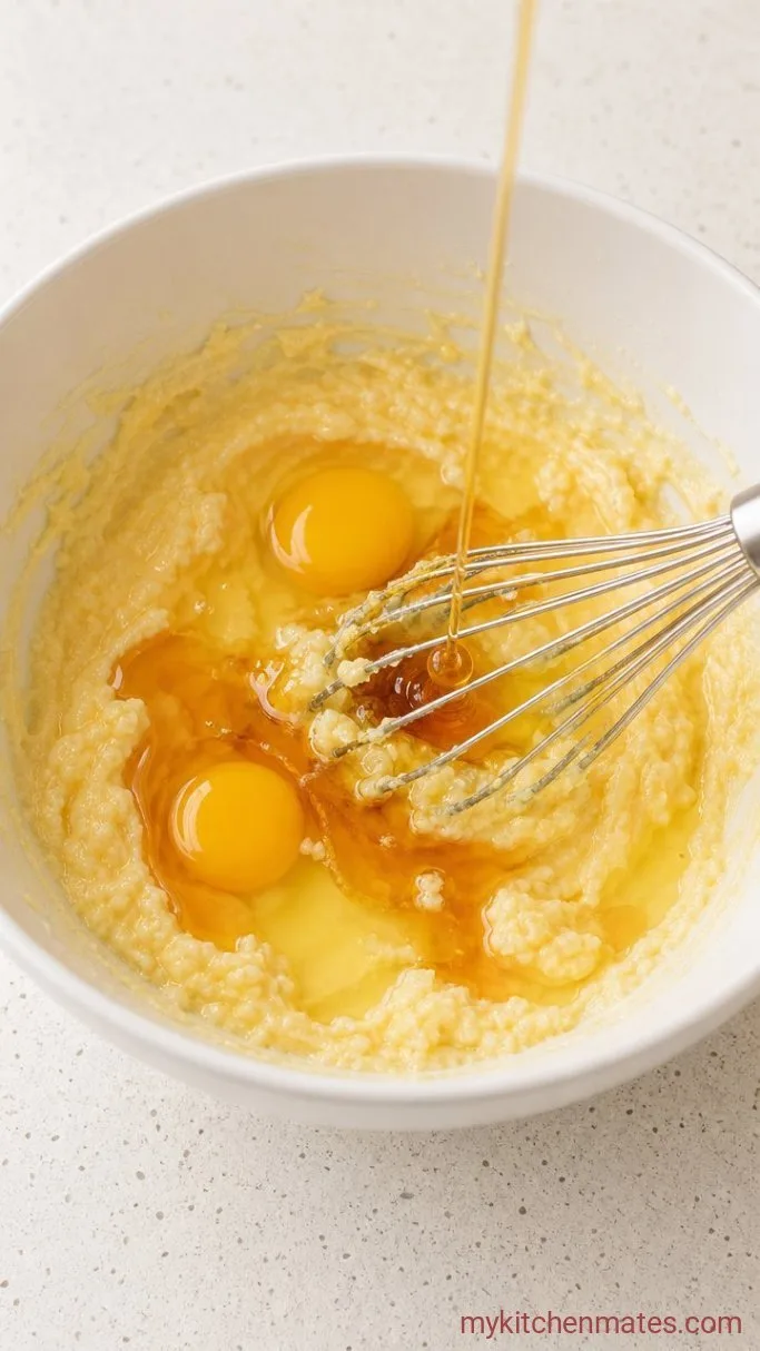 Step 2: Add the Eggs and Honey