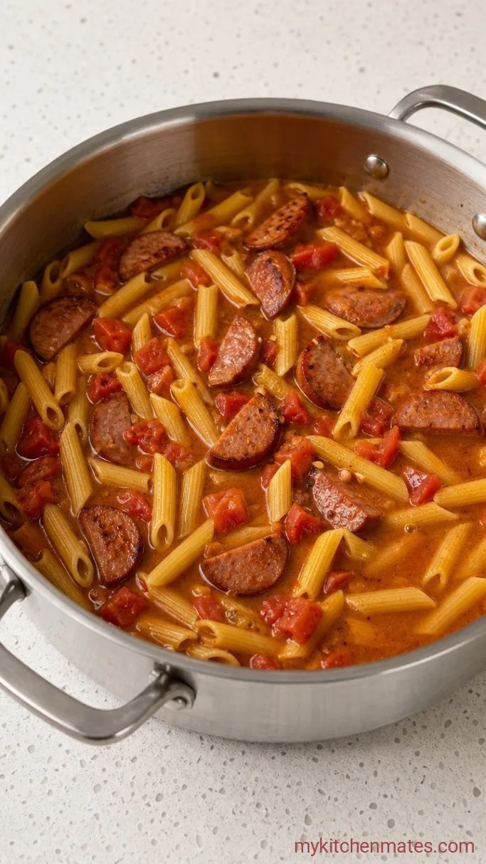 Step 2: Add the Pasta and Broth