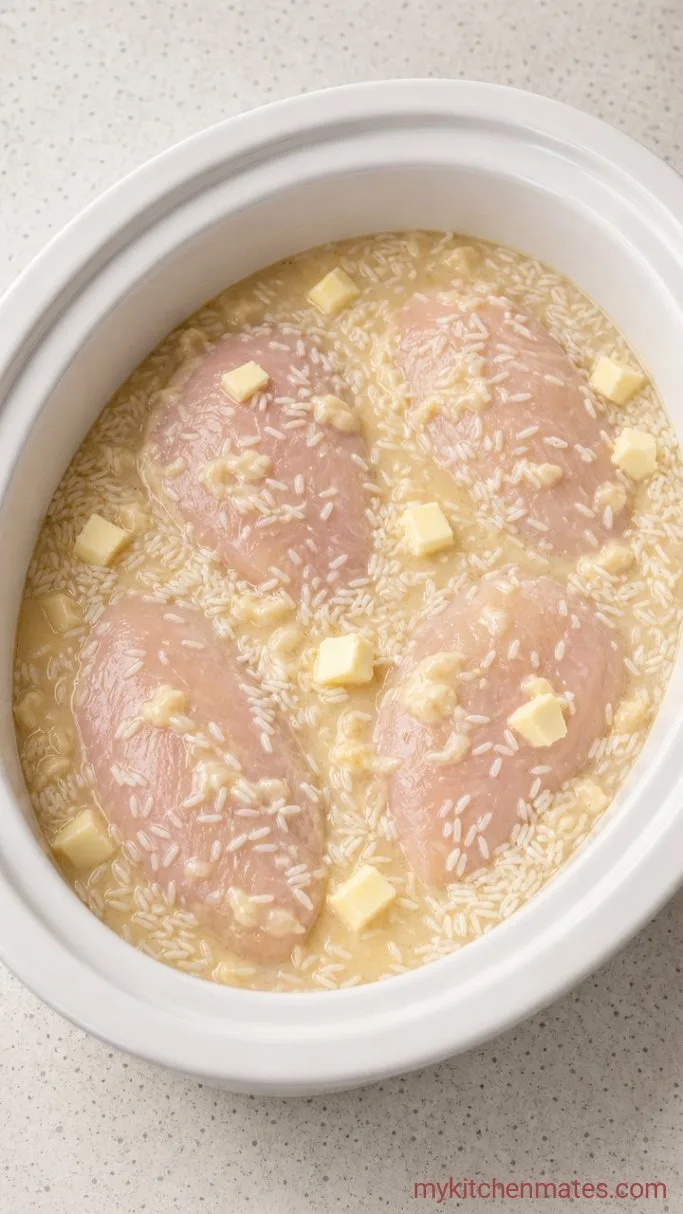 Step 2: Add the Rice and Liquids
