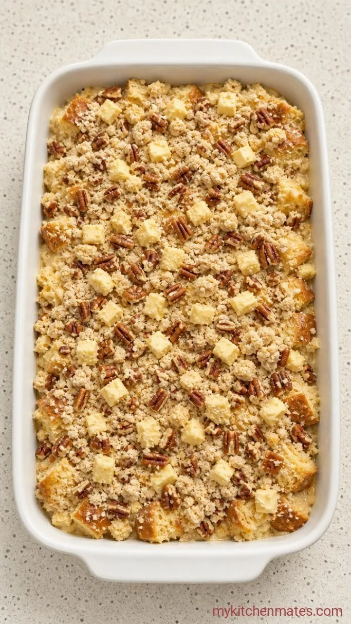 Make-Ahead Overnight French Toast Casserole Step 2: Add the Topping and Refrigerate