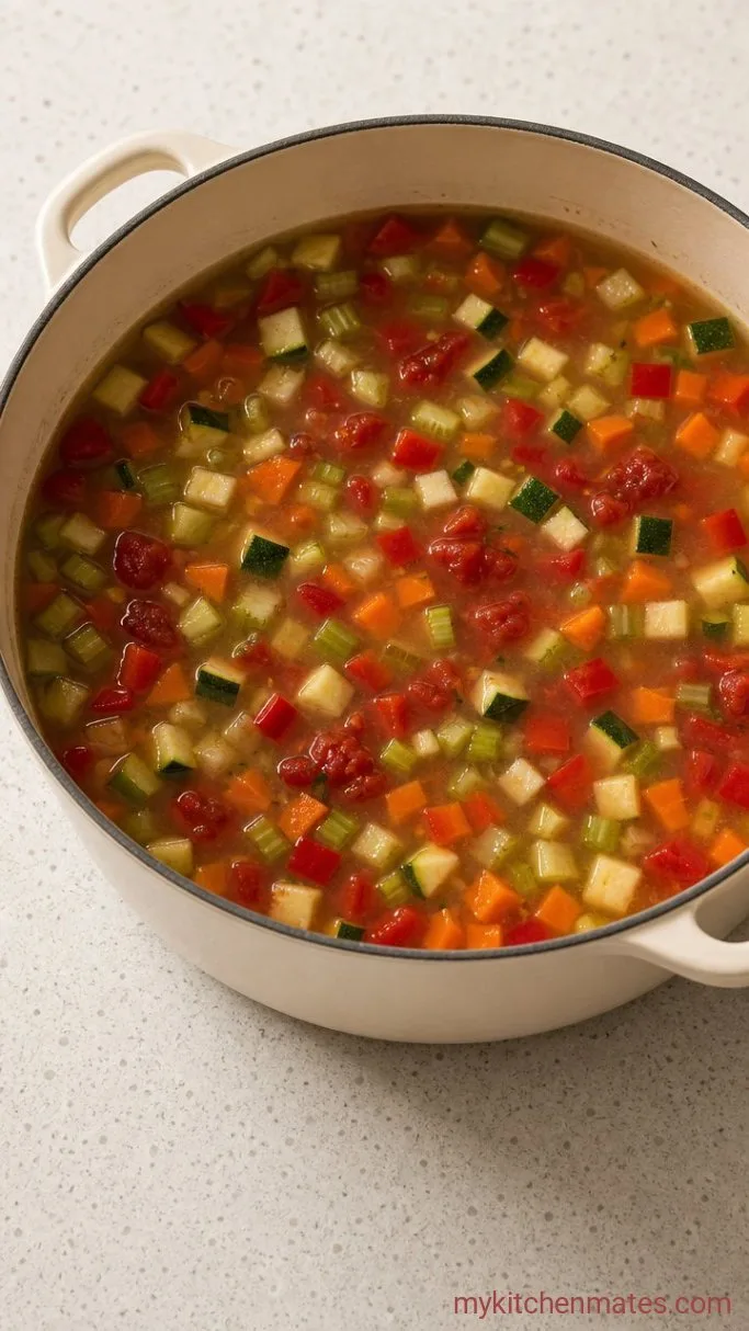 Step 2: Add the Vegetables and Broth