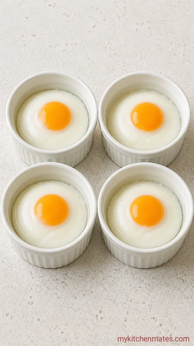 Air Fryer Poached Eggs in 8 Minutes: No Boiling Water Needed Step 2: Add Water and Cook