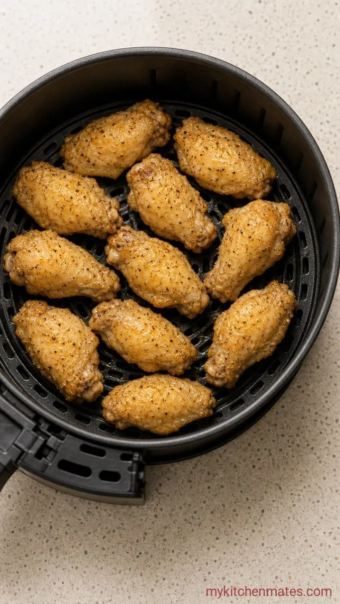Crispy Air Fryer Chicken Wings in 30 Minutes Step 2: Air Fry Low and Slow