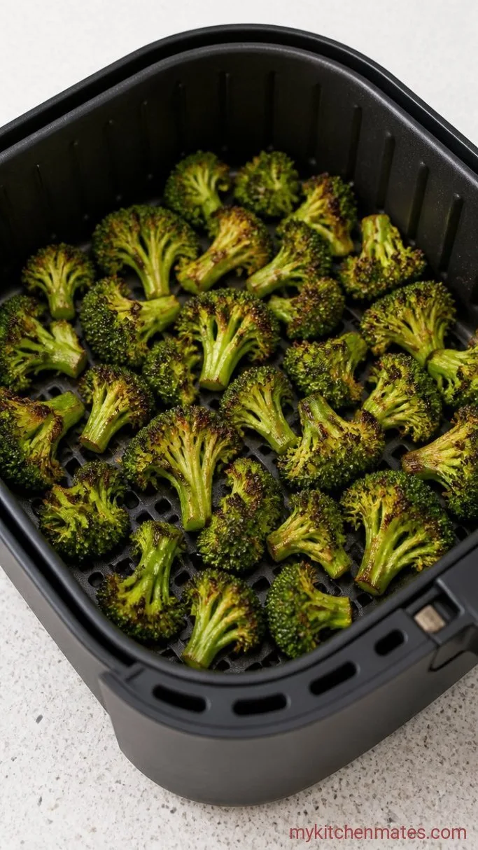 Crispy Air Fryer Broccoli in 10 Minutes Step 2: Air Fry the Broccoli