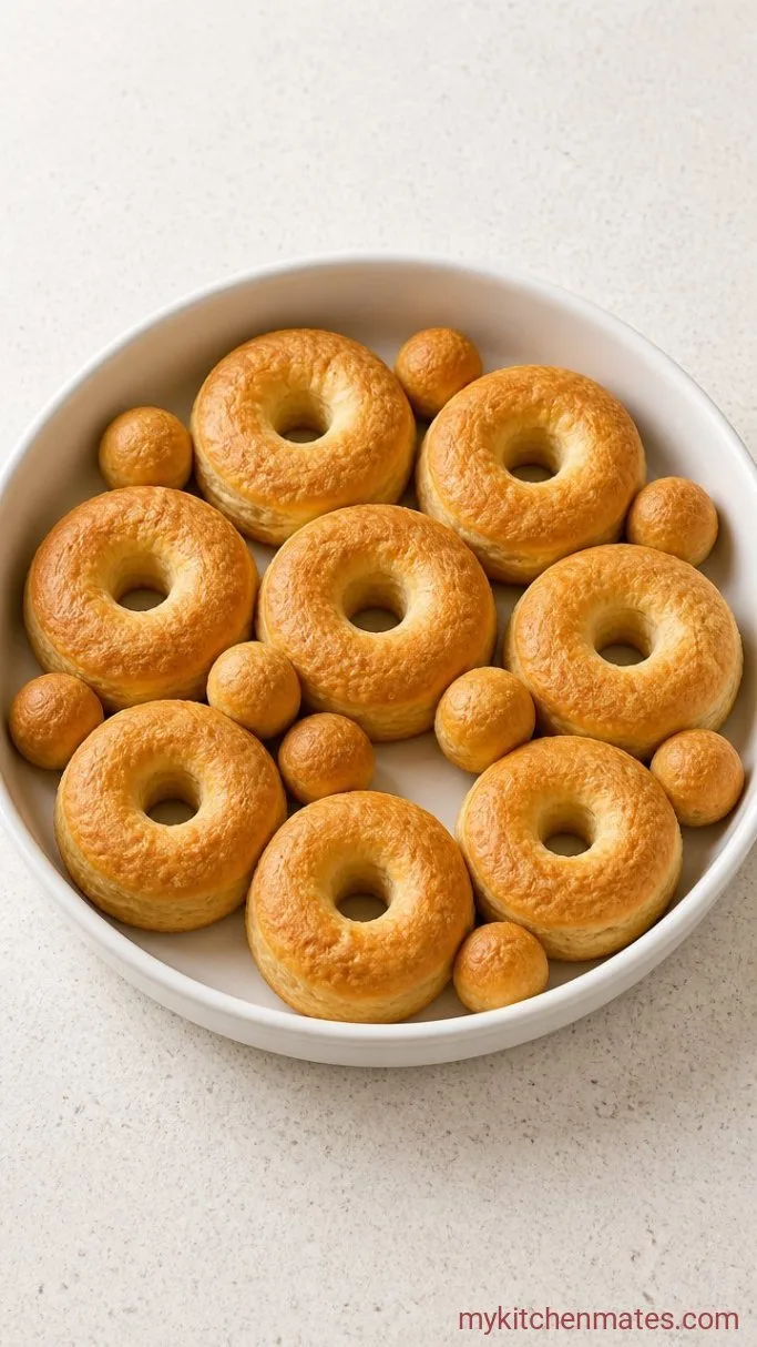 4-Ingredient Air Fryer Biscuit Donuts Step 2: Air Fry the Donuts