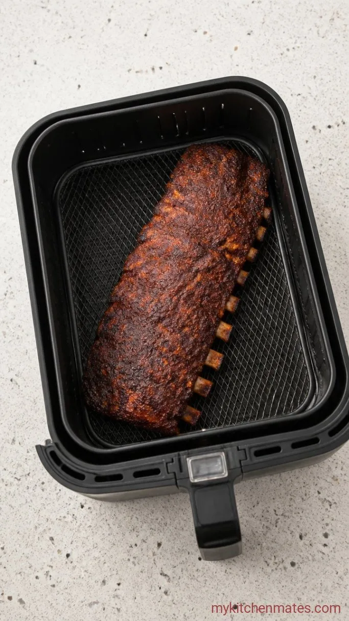 Sticky Air Fryer Ribs (Ready in 35 Minutes) Step 2: Air Fry the Ribs