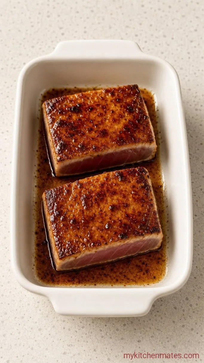 Juicy Air Fryer Tuna Steaks (12 Minutes) Step 2: Air Fry the Tuna