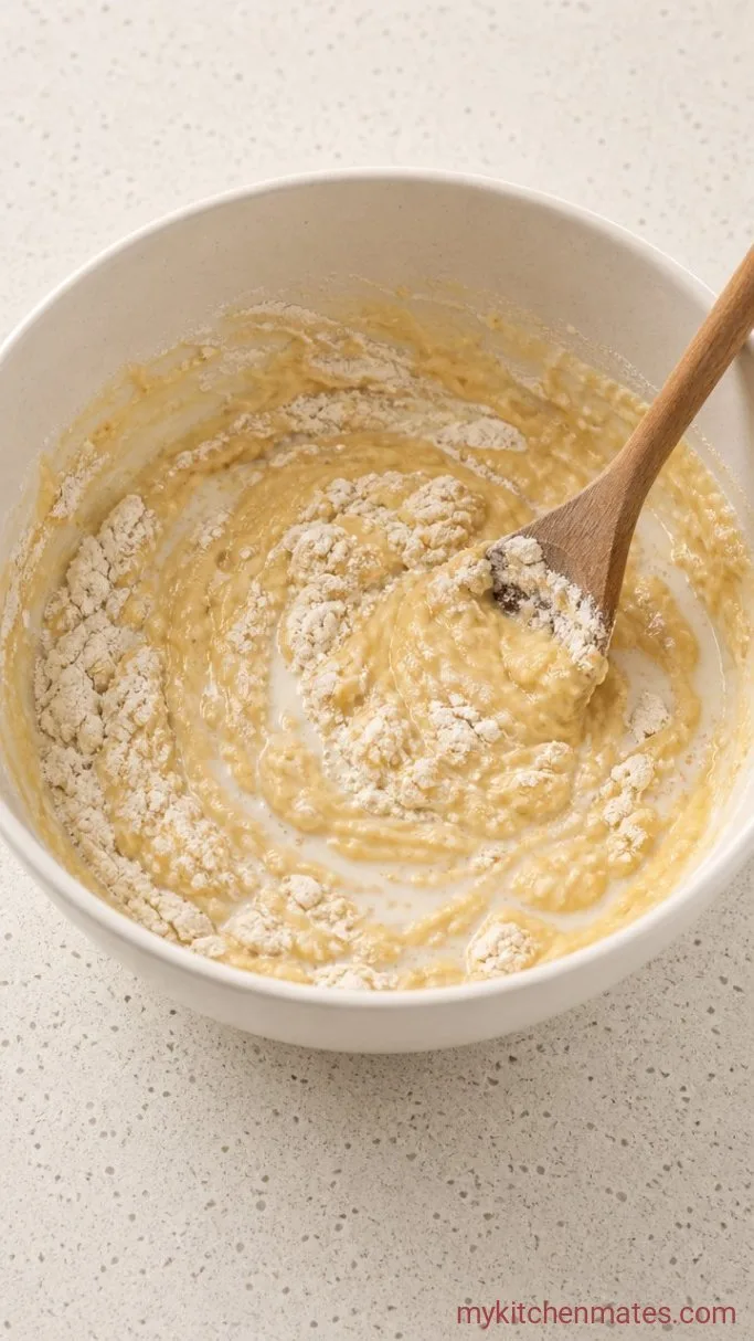 Soft and Fluffy Vanilla Sprinkle Cake Step 2: Alternate the Dry and Wet Ingredients