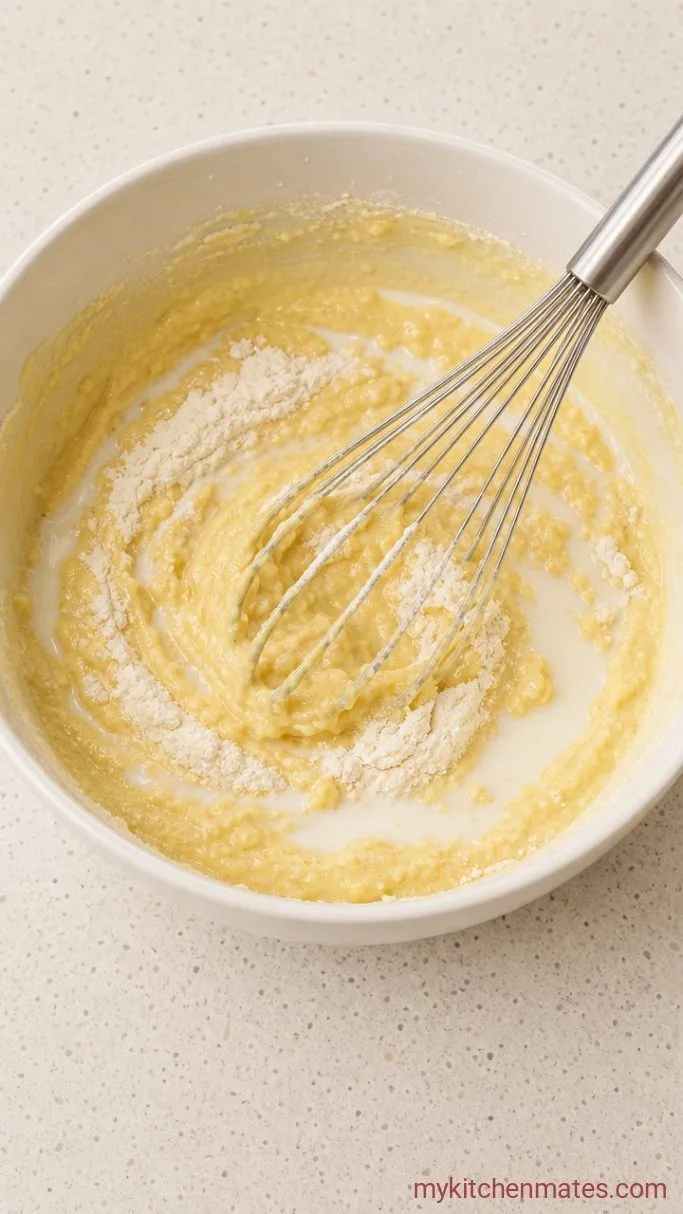 German Chocolate Sheet Cake (So Much Easier Than Layers) Step 2: Alternate the Dry Ingredients with Buttermilk