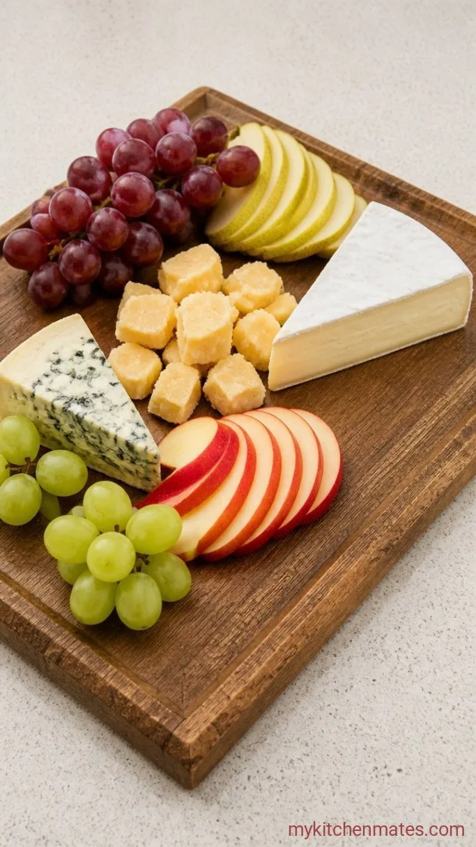 20-Minute Vegetarian Charcuterie Board Step 2: Arrange the Cheeses