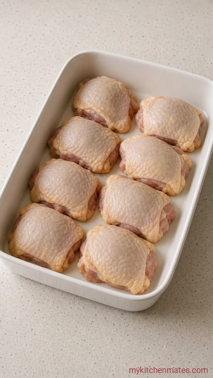 One-Pan Sticky Honey Baked Chicken Thighs Step 2: Arrange the Chicken