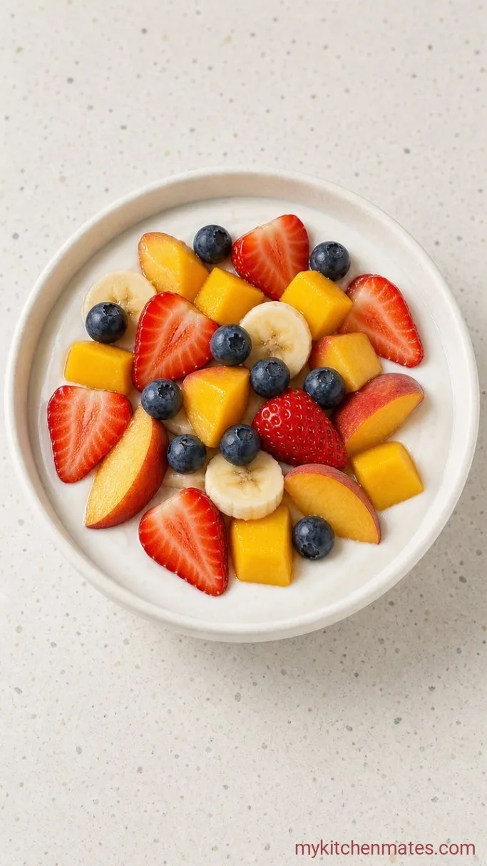 5-Minute Coconut Yogurt Bowl with Fresh Fruit Step 2: Arrange the Fruit