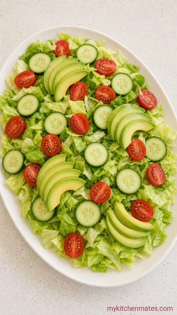 Step 2: Arrange the Lettuce and Vegetables
