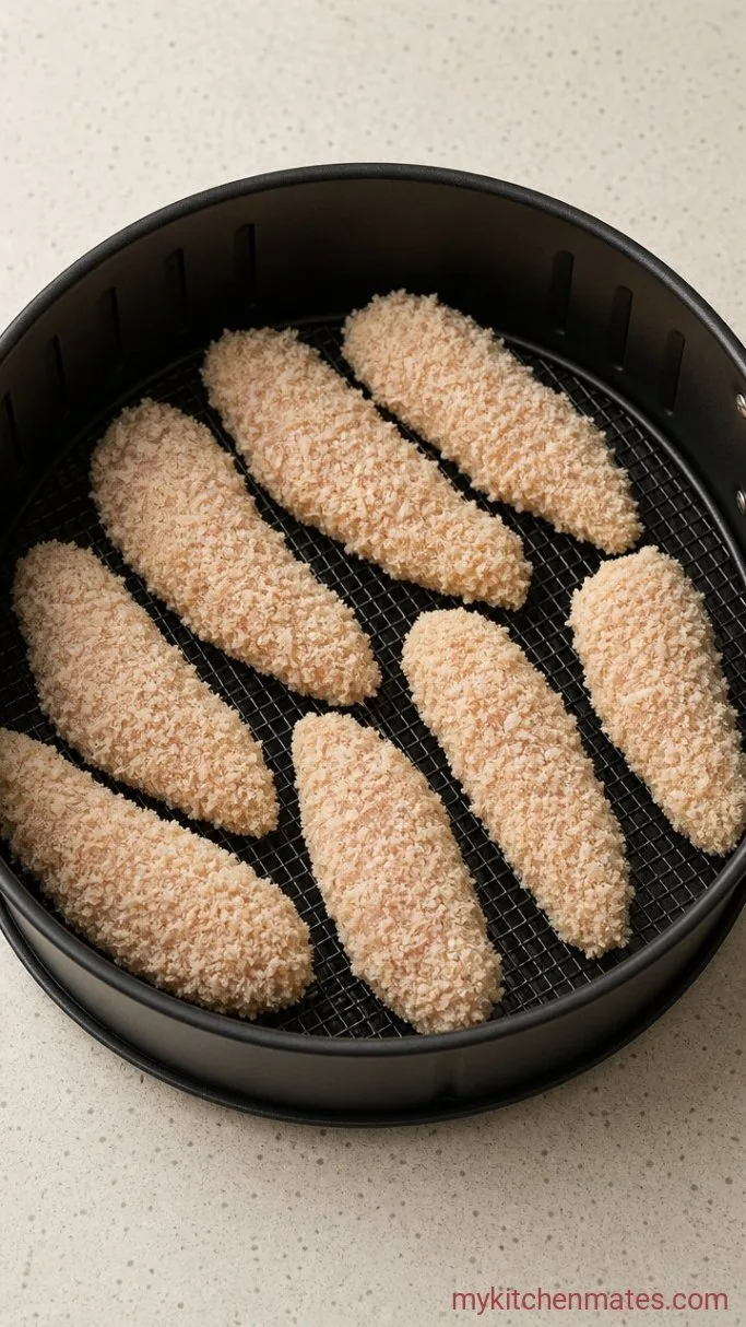 Crispy Air Fryer Chicken Tenders (Ready in 20 Minutes) Step 2: Arrange the Tenders in the Basket