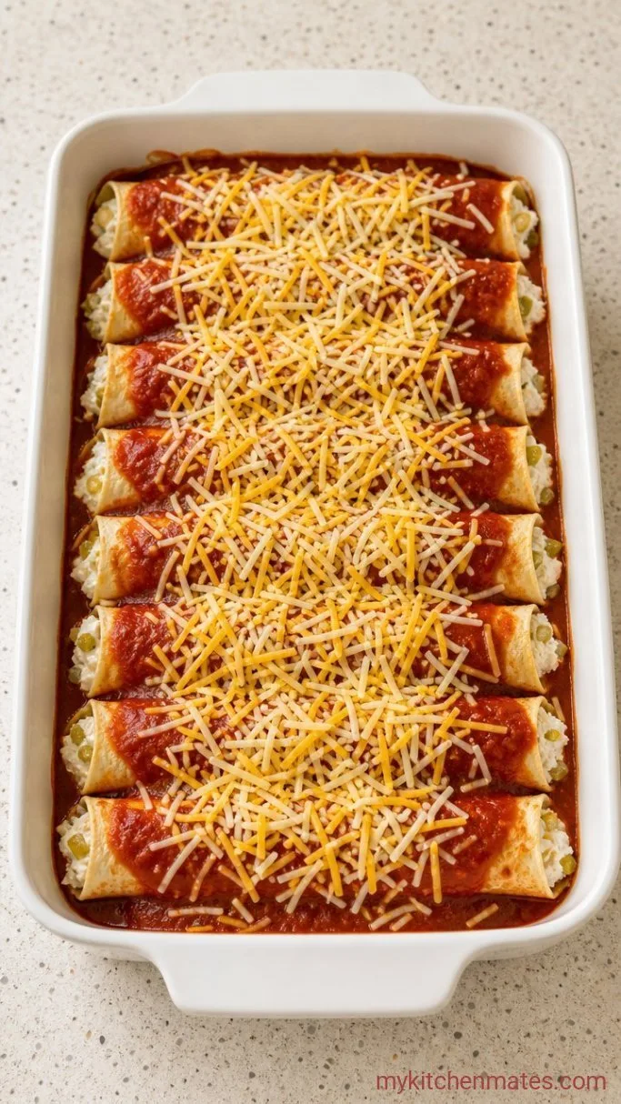 30-Minute Cottage Cheese Enchiladas Step 2: Assemble the Enchiladas