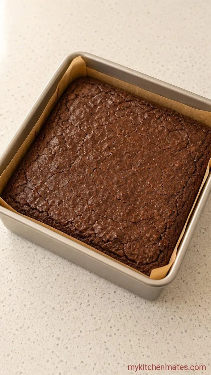 Fudgy Cookie Dough Brownies Step 2: Bake and Cool the Brownies