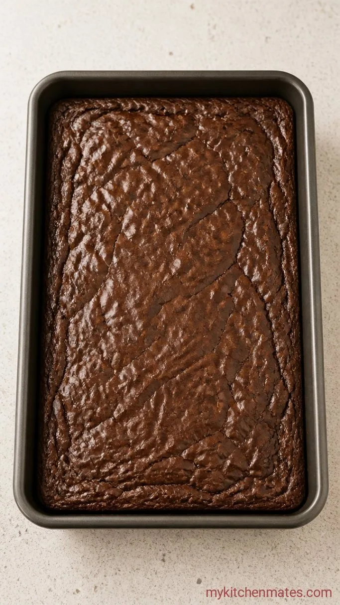 Festive Brownie Christmas Trees Step 2: Bake the Brownies