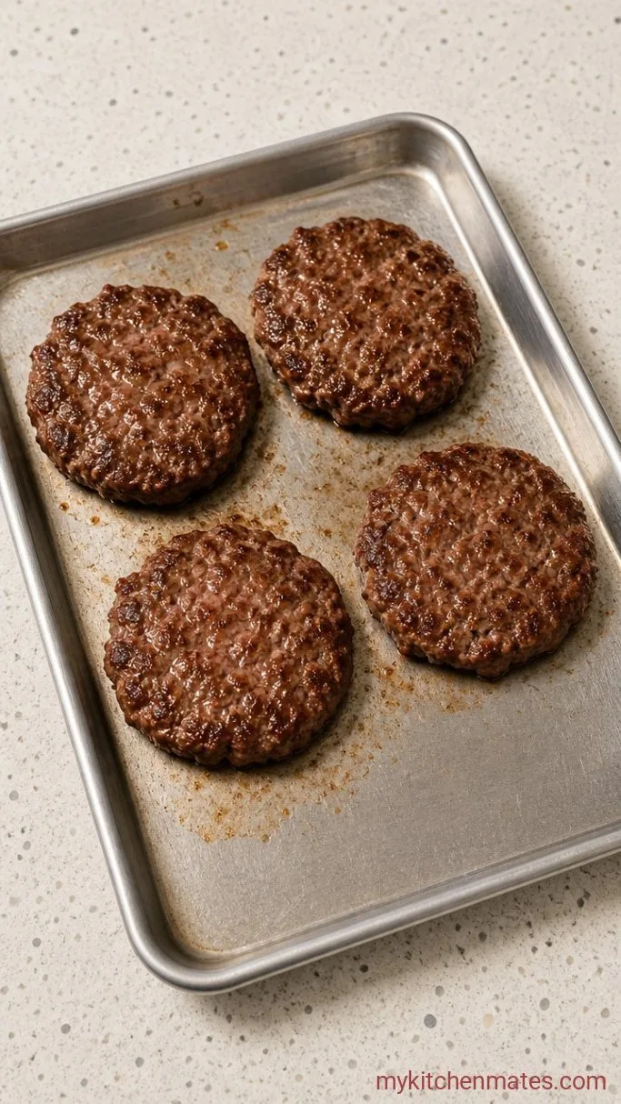 Sheet Pan Burgers (Crispy, Juicy, No Grill Needed) Step 2: Bake the Burgers