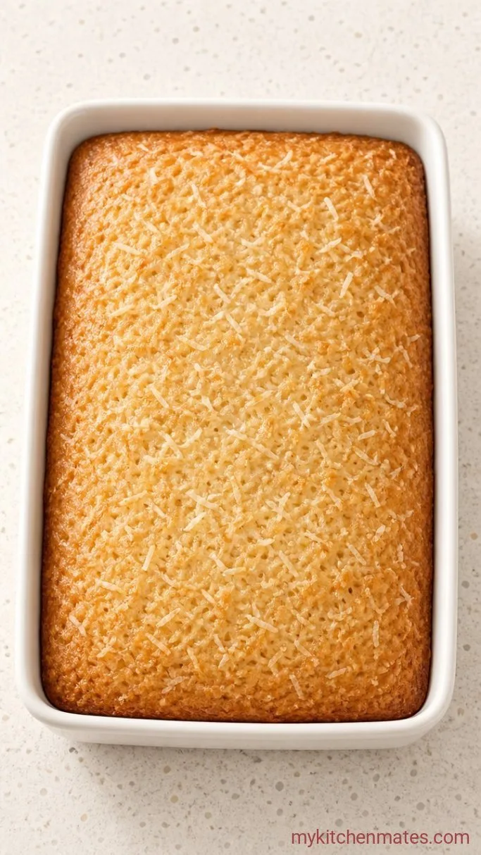 Moist Coconut Cake from a Box Mix Step 2: Bake the Cake