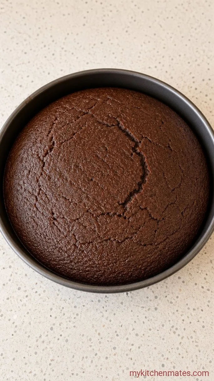 One-Bowl Chocolate Caramel Cake (No Mixer Needed) Step 2: Bake the Cake