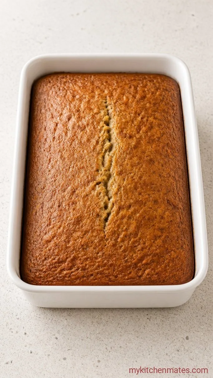 Easy Banana Cake With Yellow Cake Mix Step 2: Bake the Cake