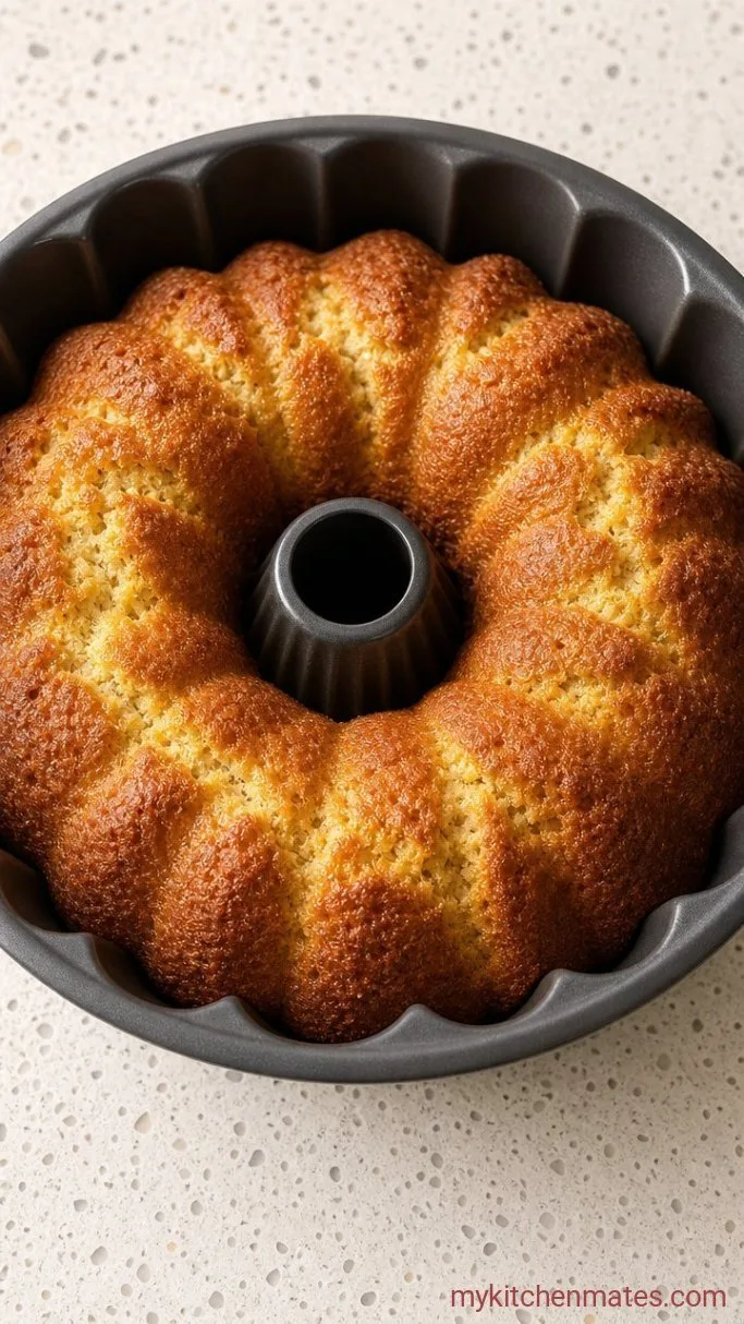 Moist Banana Pudding Bundt Cake Step 2: Bake the Cake