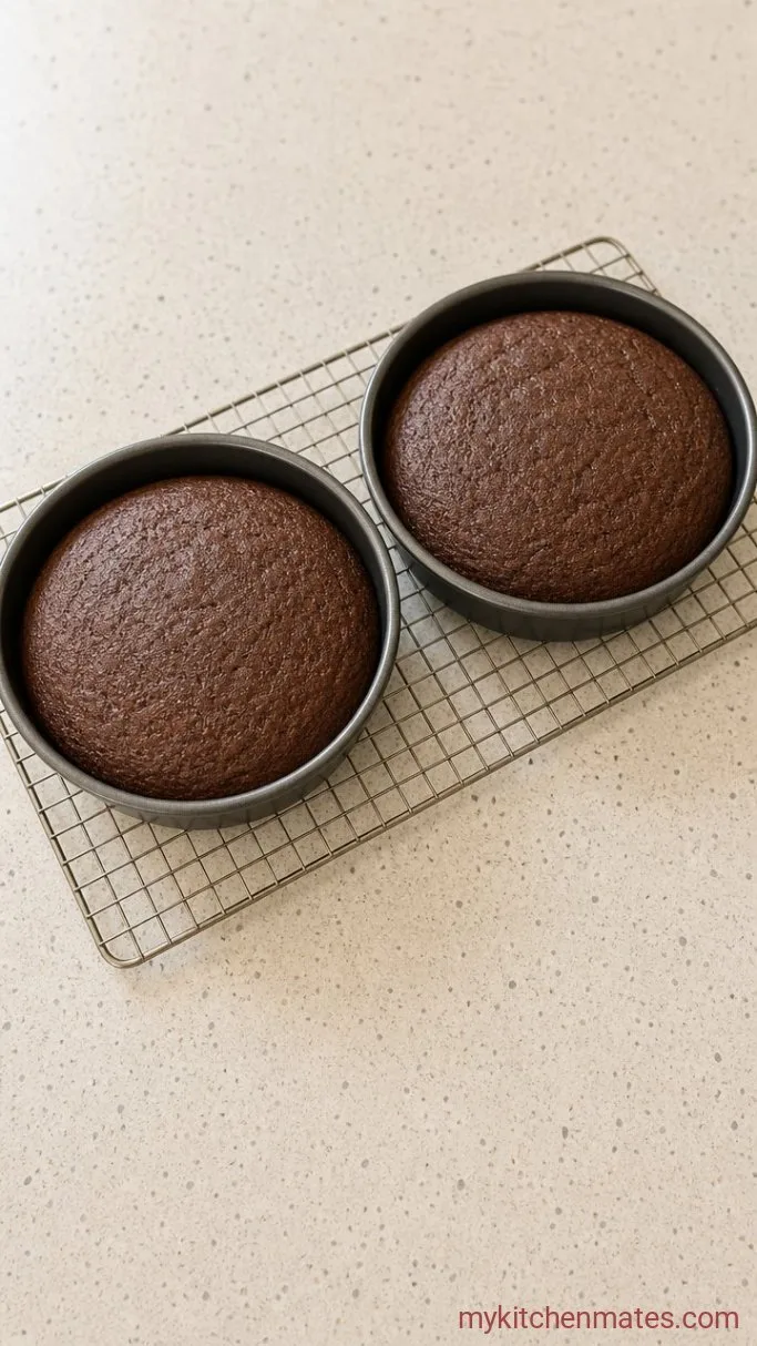 Rich, Moist Chocolate Groom's Cake Step 2: Bake the Layers