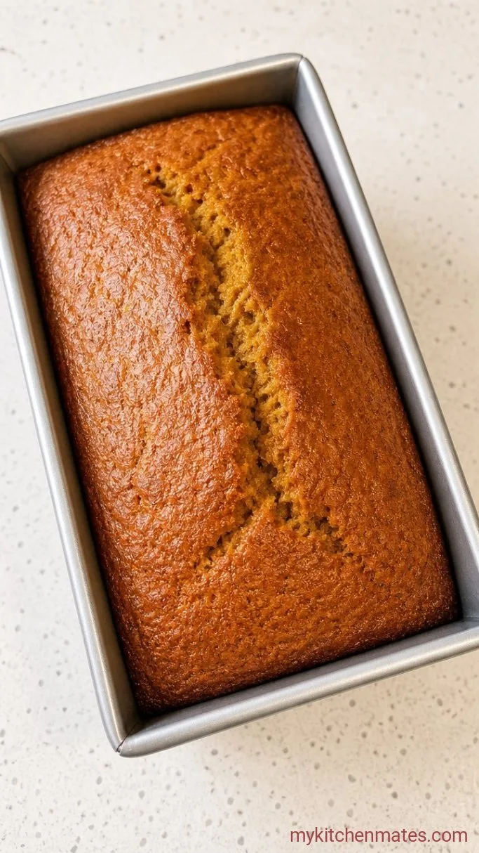3-Ingredient Cake Mix Pumpkin Bread Step 2: Bake the Loaf
