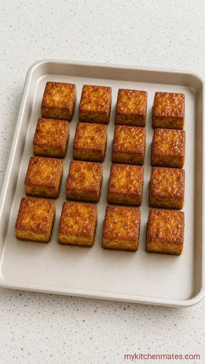 Crispy Baked Tofu Buddha Bowl Step 2: Bake the Tofu