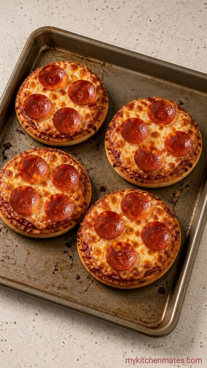 15-Minute English Muffin Pizzas Step 2: Bake Until Golden